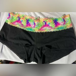 Victoria's Secret Pink Bra & Panty! Large NWT Boy Short & EUC 36D Bra Tropical